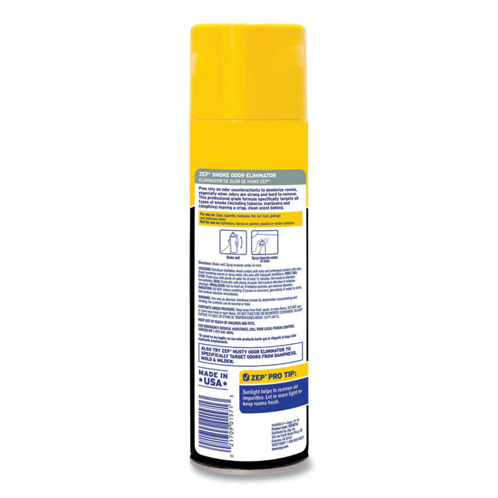 ZEP INC. Commercial® ZUSOE16 Smoke Odor Eliminator, Fresh Scent, 16 oz, Spray Can