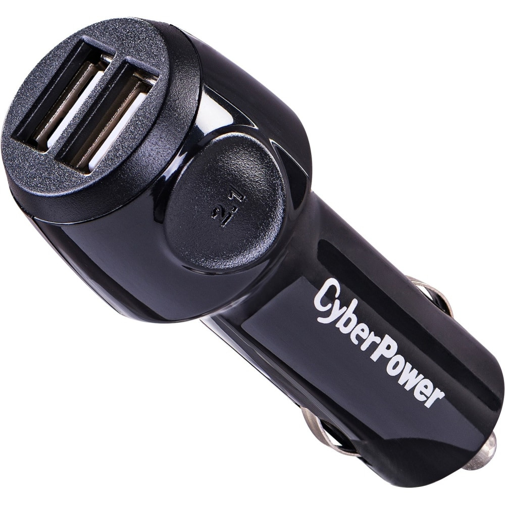 CYBERPOWERPC CyberPower CPTDC2U  CPTDC2U Travel Charger (2) 2.1A USB Port - DC Auto Power Plug - 12 V DC Input - 5 V DC/2.10 A Output