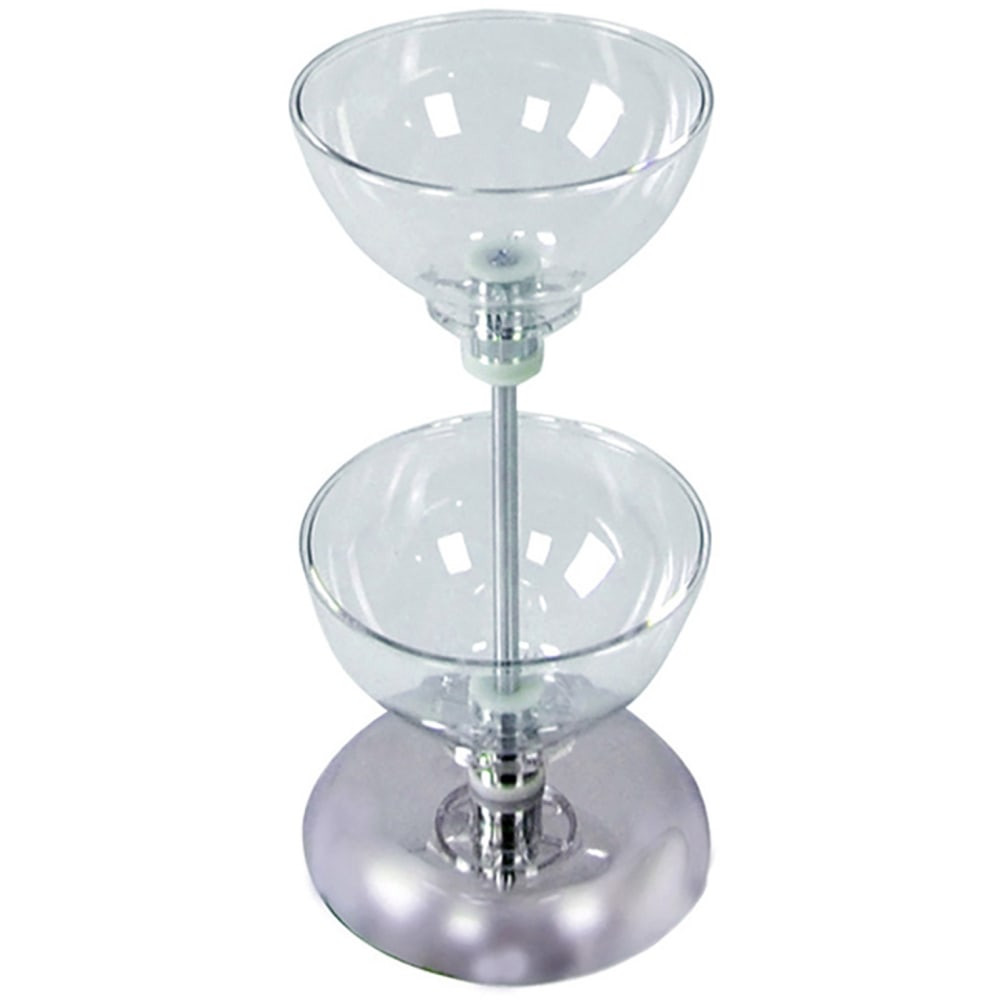 AZAR INTERNATIONAL INC Azar Displays 720208  2-Tier Bowl Display, 15-1/2inH x 8inW x 8inD, Clear