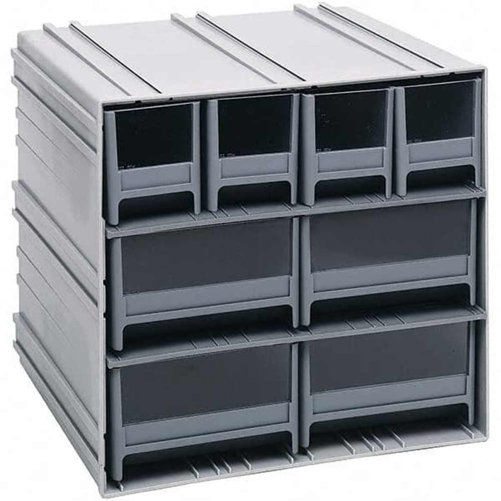 Quantum Storage QIC-4244GY 8 Bin Interlocking Storage Cabinets