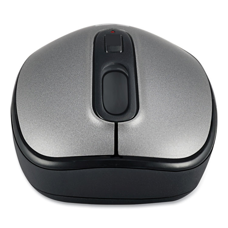 ADESSO INC A10 iMouse A10 Antimicrobial Wireless Mouse, 2.4 GHz Frequency/30 ft Wireless Range, Left/Right Hand Use, Black/Silver