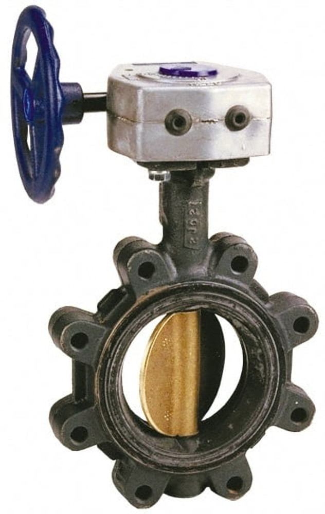 NIBCO NLG160J Manual Lug Butterfly Valve: 5" Pipe, Gear Handle