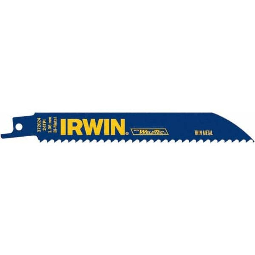 Irwin Blades 372624B Reciprocating Saw Blade: 6" Long, Bi-Metal