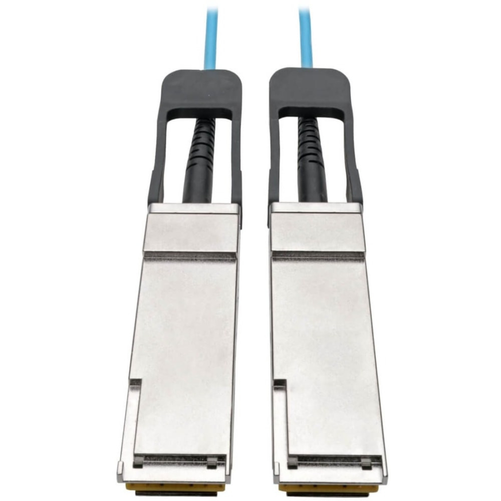 TRIPP LITE N28F-01M-AQ Eaton Tripp Lite Series QSFP+ to QSFP+ Active Optical Cable - 40Gb, AOC, M/M, Aqua, 1M (3.28 ft.) - 3.30 ft Fiber Optic Network Cable for Switch, Server, Router, Network Device - First End: 1 x QSFP+ Network - Male - Second End