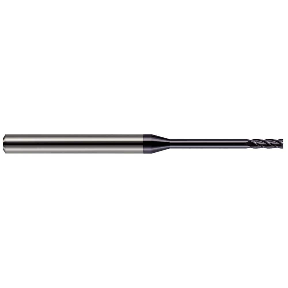 Harvey Tool 952010-C3 Square End Mill: 0.01'' Dia, 1/32'' LOC, 1/8'' Shank Dia, 1-1/2'' OAL, 2 Flutes, Solid Carbide