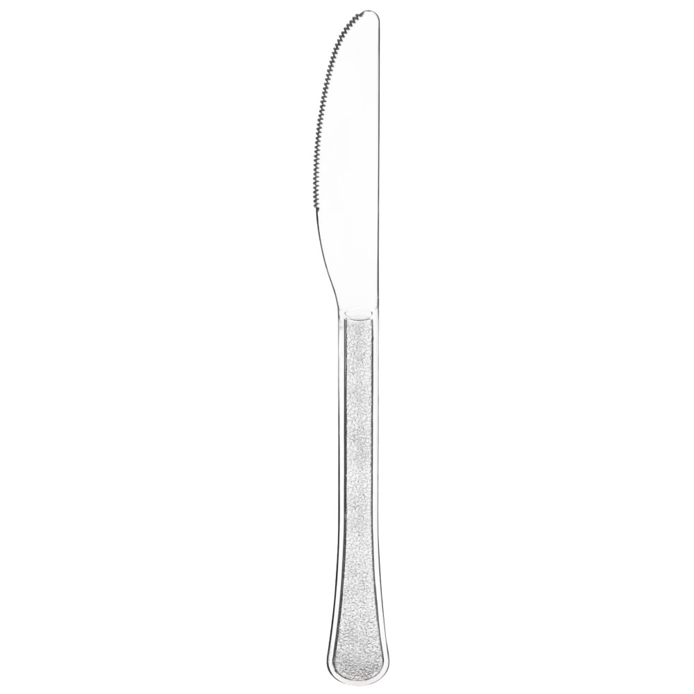 AMSCAN 8019.86  8019 Solid Heavyweight Plastic Knives, Clear, 50 Knives Per Pack, Case Of 3 Packs