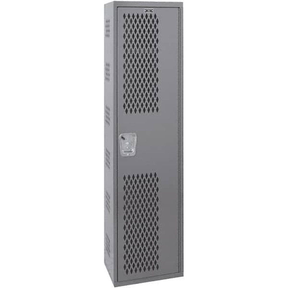 Hallowell HWBA212-1HG 1-Wide Locker: 12" Wide, 72" High, Padlock