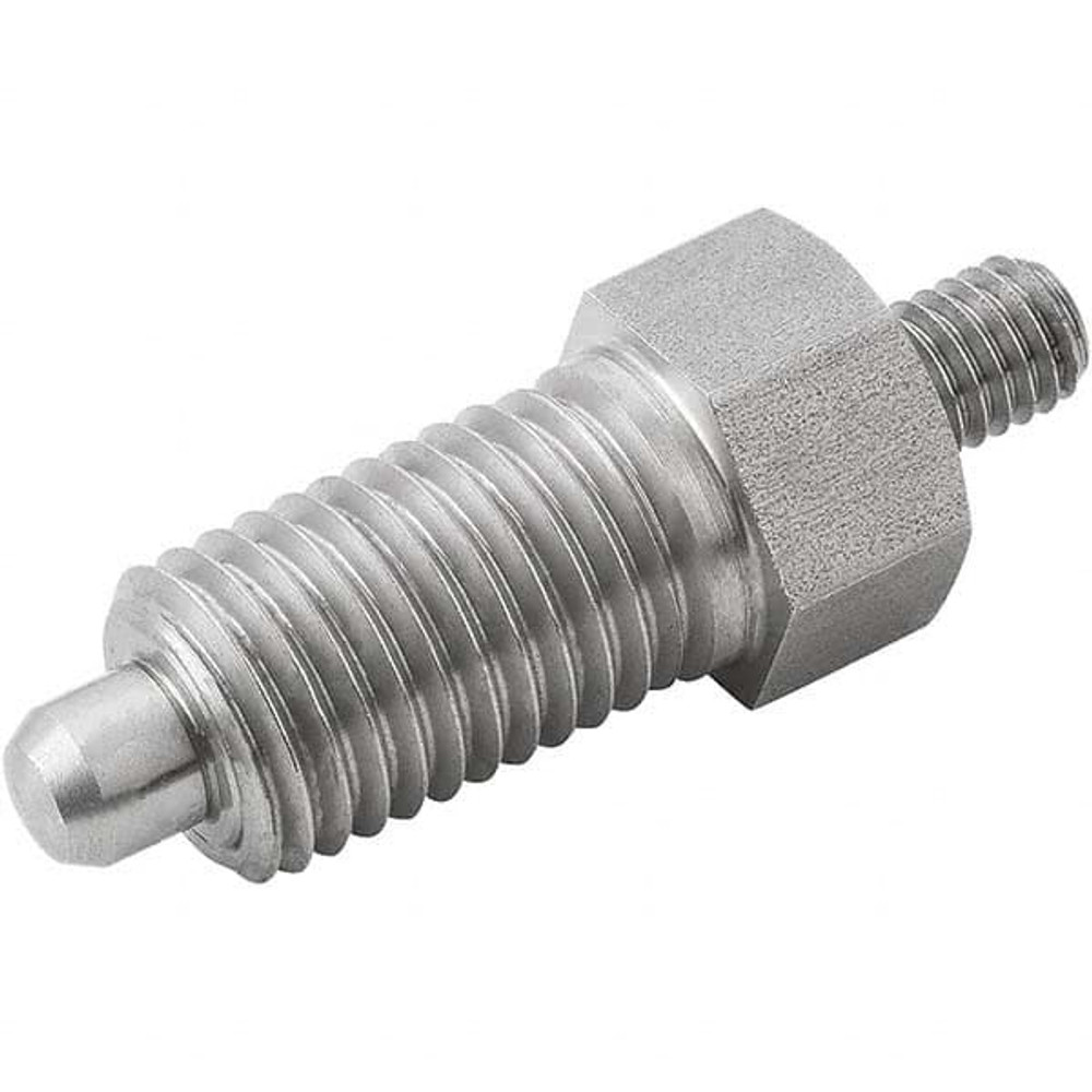 KIPP K0341.11903 M6x0.75, 10mm Thread Length, 3mm Plunger Diam, Locking Pin Knob Handle Indexing Plunger