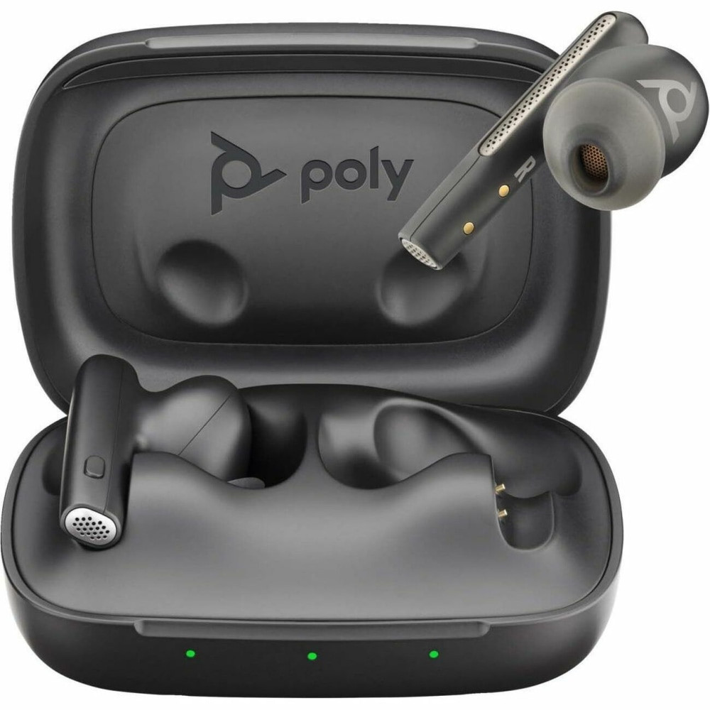 HP INC. Poly 7Y8L8AA  Voyager Free 60 UC Earset - Microsoft Teams Certification - Google Assistant, Siri - Stereo - True Wireless - Bluetooth - 98.4 ft - 20 Hz - 20 kHz - Earbud - Binaural - In-ear - Carbon Black