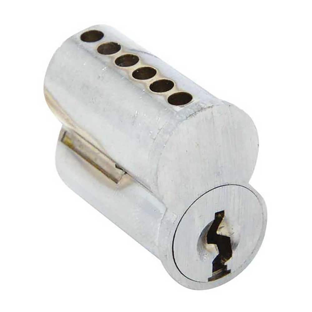 Ilco 28017-BA-26D Cylinders; Type: Small Format IC ; Keying: A Keyway ; Material: Brass ; Hand Orientation: Non-Handed ; Finish/Coating: Satin Chrome ; Cylinder Diameter: 1.125in