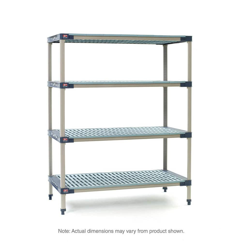 Metro X416G4 Plastic Shelving; Shelving Type: Starter ; Shelf Style: Ventilated ; Shelf Type: Adjustable ; Shelf Capacity: 2000lb ; Overall Height: 62.1875in ; Overall Width: 24