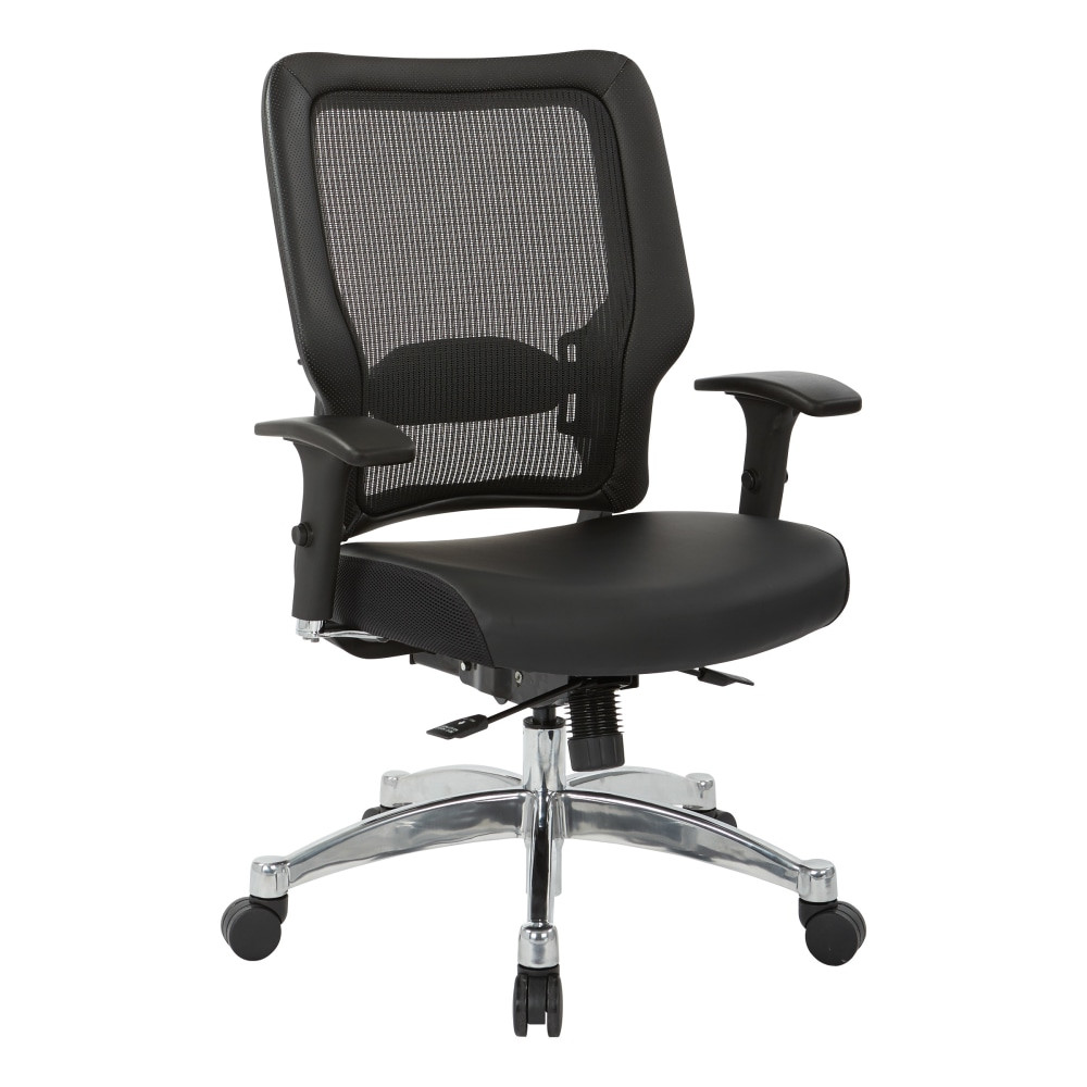 OFFICE STAR PRODUCTS 63-E3T17C63C Office Star Space Seating 63 Series Ergonomic Vertical Mesh Mid-Back Chair, Black