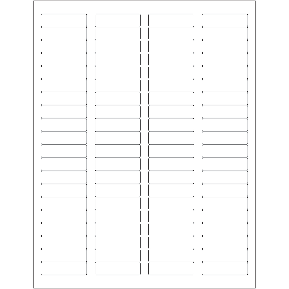 B O X MANAGEMENT, INC. LL109 Tape Logic Inkjet/Laser Labels, LL109, Rectangle, 1 3/4in x 1/2in, White, Case Of 8,000