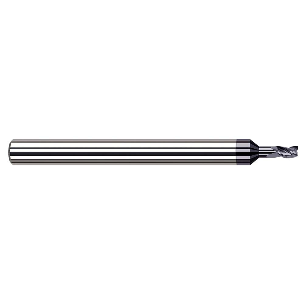 Harvey Tool 978408-C3 Square End Mill: 1/8'' Dia, 3/16'' LOC, 1/8'' Shank Dia, 2-1/2'' OAL, 3 Flutes, Solid Carbide