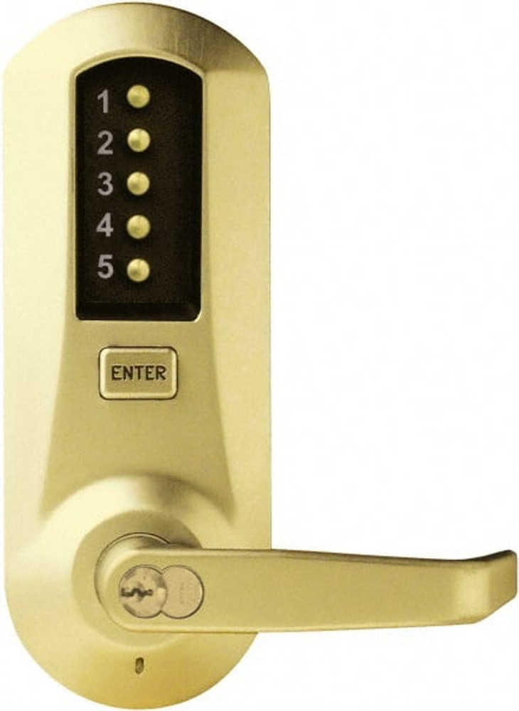 Kaba Access 5021BWL-04-41 Push-Button Lock with Interchangeable Core Lever Lockset for 1-3/8 to 2-1/4" Thick Doors