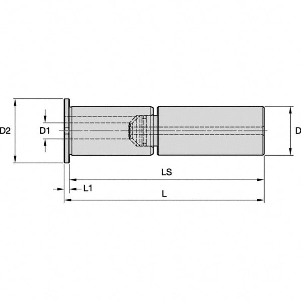 Kennametal 6423224 Boring Bar Sleeve: 1/2" Bore Dia, 1-1/2" Shank Dia