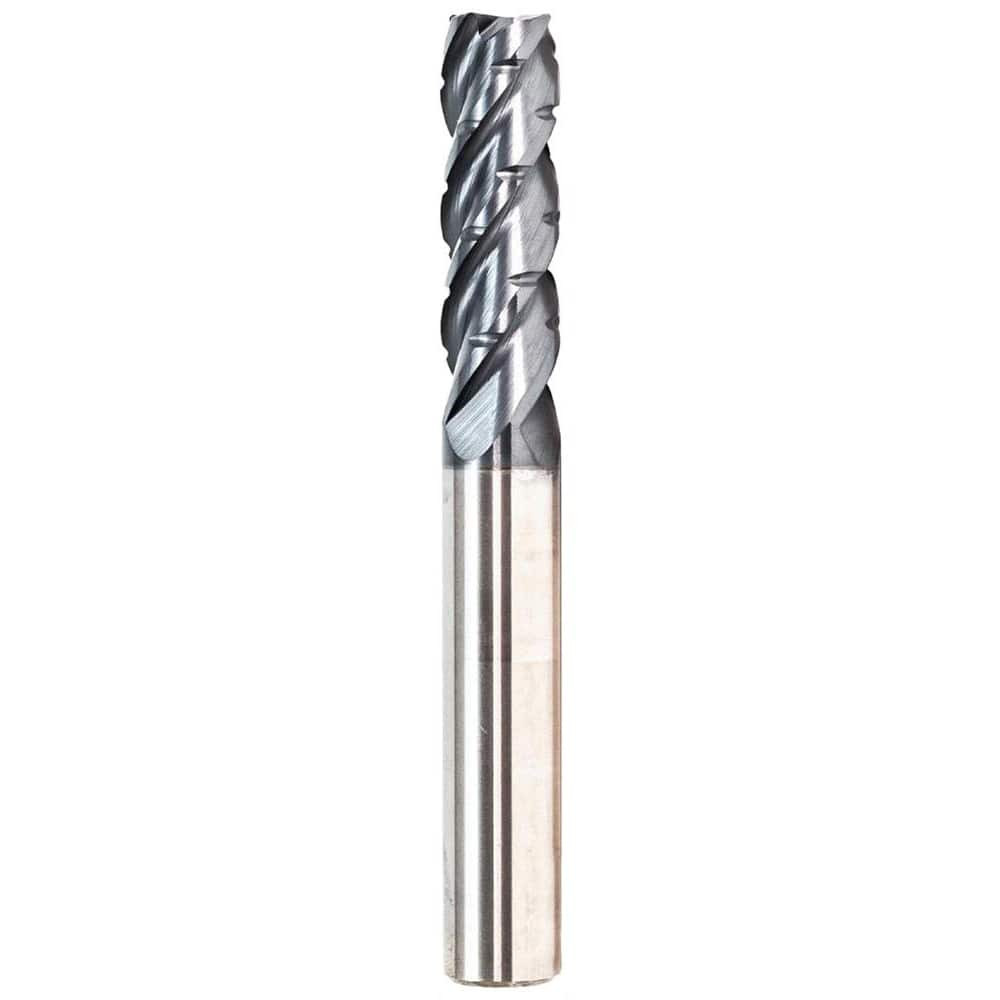 GWS 311344 Corner Radius End Mill: 1" Dia, 4-1/4" LOC, 0.03" Radius, 4 Flutes, Solid Carbide