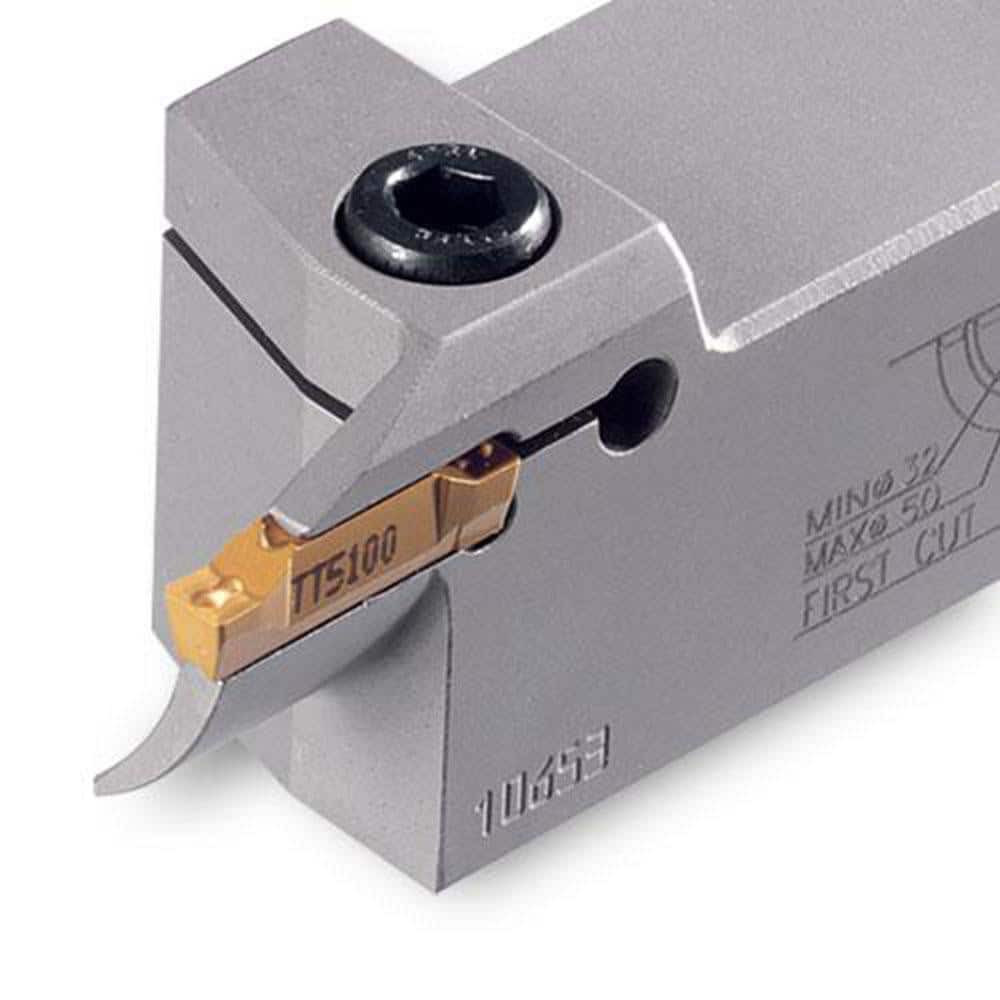 Ingersoll Cutting Tools 2830052 Indexable Grooving Toolholders; Toolholder Type: Face Grooving ; Insert Seat Size: 4 ; Cutting Direction: Right Hand ; Maximum Depth of Cut (Decimal Inch): 0.5900 ; Minimum Groove Width (Decimal Inch): 0.1570 ; Toolhol
