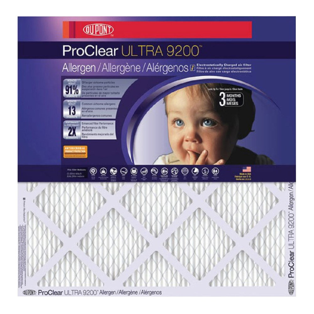 FILTERS-NOW.COM, INC. DuPont KC20X22X1A_4  ProClear Ultra 9200 Air Filters, 22inH x 20inW x 1inD, Pack Of 4 Air Filters