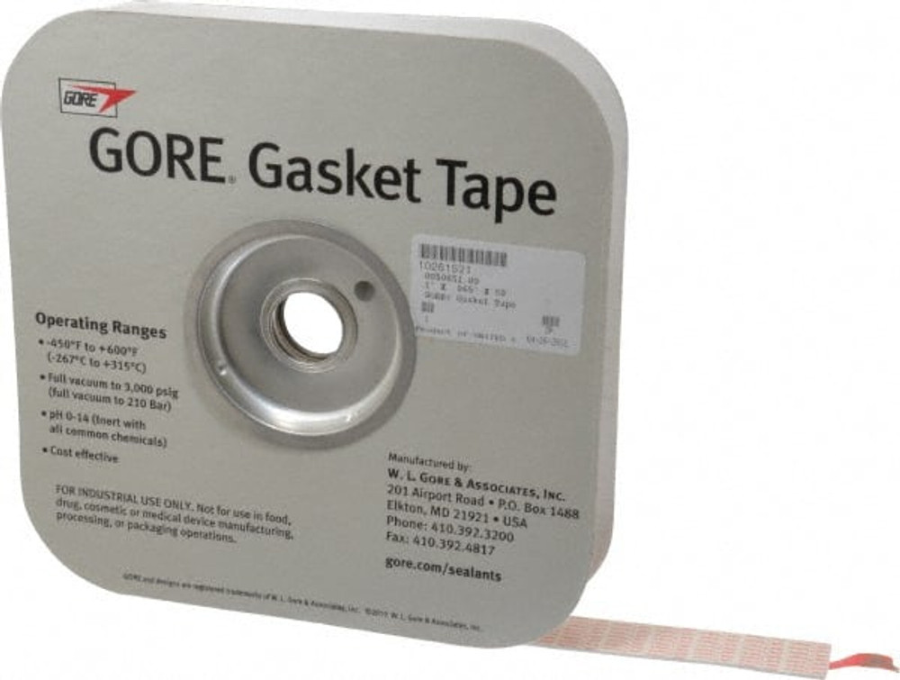 Made in USA 31950595 0.065" Thick x 1" Wide, Gore-Tex Gasket Tape