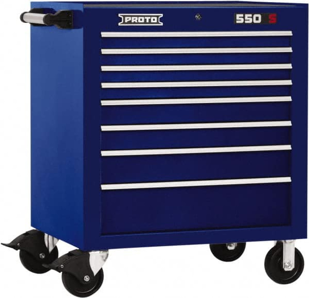 Proto J553441-8BL Steel Tool Roller Cabinet: 8 Drawers