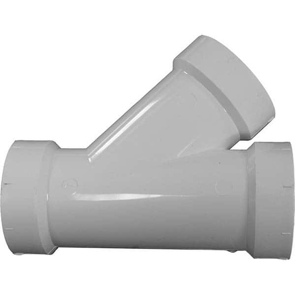 Jones Stephens PFY060 Drain, Waste & Vent Wye: 6" Fitting, Hub x Hub x Hub, Polyvinylchloride