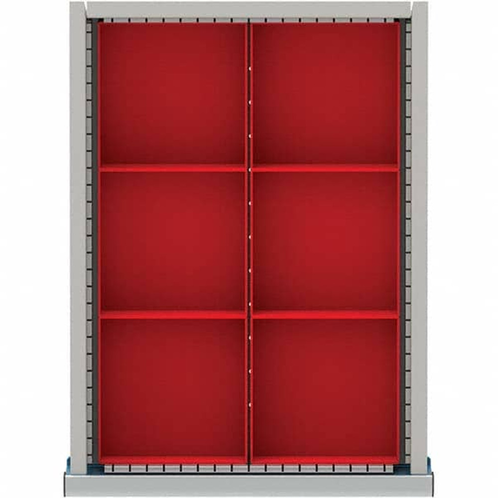 LISTA NSDR006-100 6-Compartment Drawer Divider Layout for 3.15" High Drawers