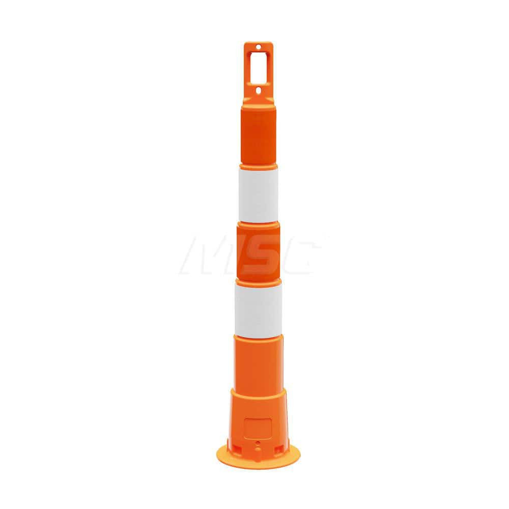 Plasticade 650R1-O-6-EG-A Traffic Barrels, Delineators & Posts; Reflective: Yes ; Base Needed: Yes ; Compliance: MASH Compliant; MUTCD Standards ; Collar Three Width (Inch): 6 ; Collar Two Width (Inch): 6 ; Collar Four Width (Inch): 6