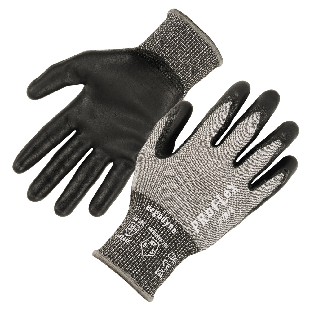 ERGODYNE CORPORATION 10316 Ergodyne Proflex 7072 Nitrile-Coated Cut-Resistant Gloves, Gray, 2X