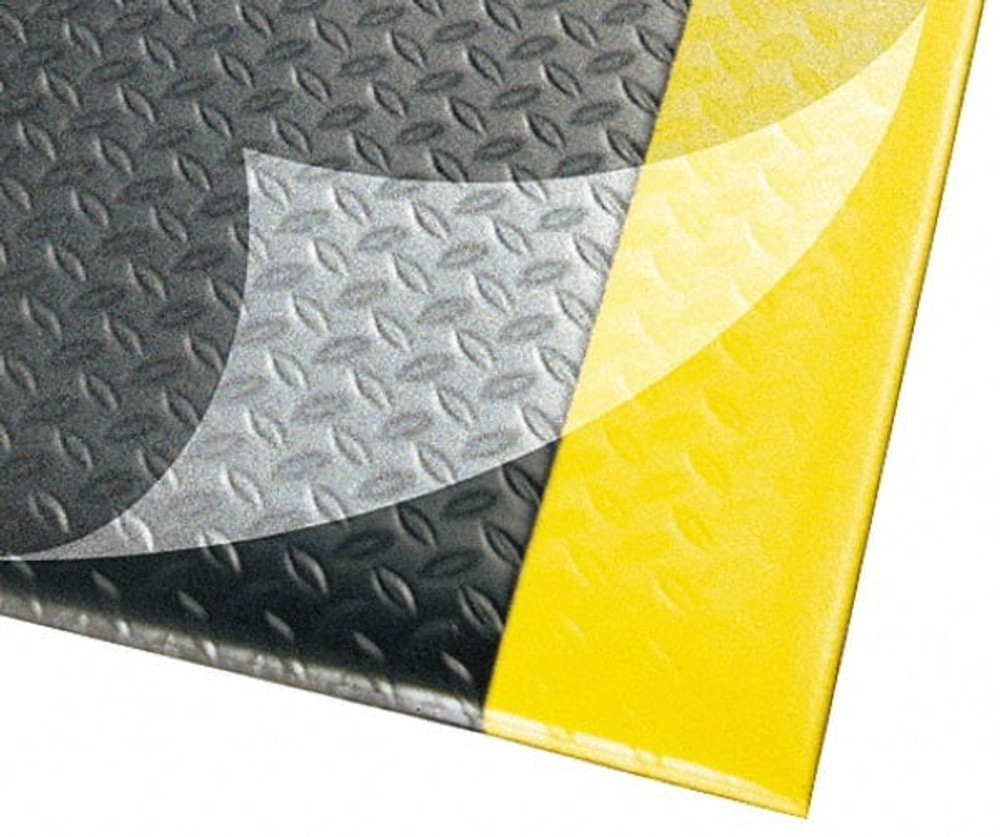 Notrax 419C0048BY Anti-Fatigue Mat: 60' Long, 4' Wide, 1/2 Thick, Vinyl, Beveled Edges, Medium-Duty