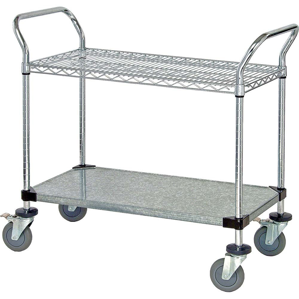 Quantum Storage WRC-1842-2CG Utility Cart: Wire, Silver