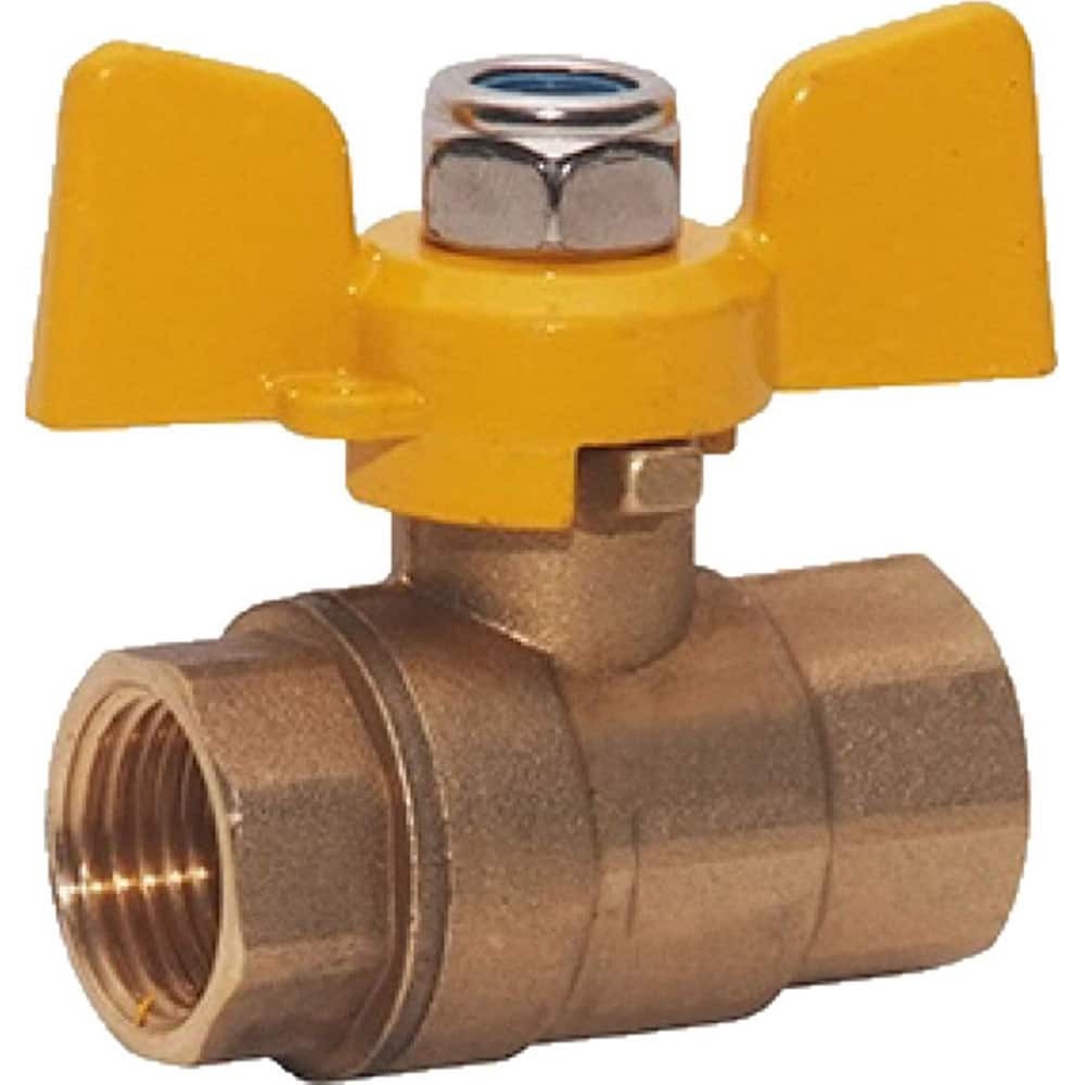Midwest Control M-F600-50TH Standard Manual Ball Valve: 1/2" Pipe, Full Port, Brass