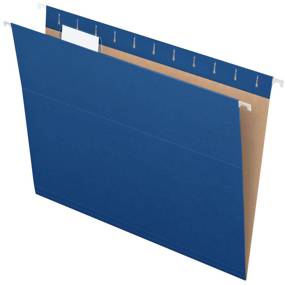 Pendaflex PFX81615 Hanging File Folder: Letter, Navy, 25/Pack