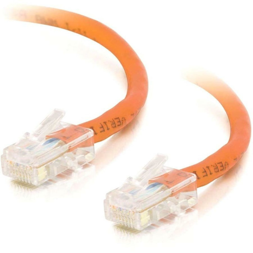 LASTAR INC. 24509 C2G-7ft Cat5e Non-Booted Crossover Unshielded (UTP) Network Patch Cable - Orange - Category 5e for Network Device - RJ-45 Male - RJ-45 Male - Crossover - 7ft - Orange