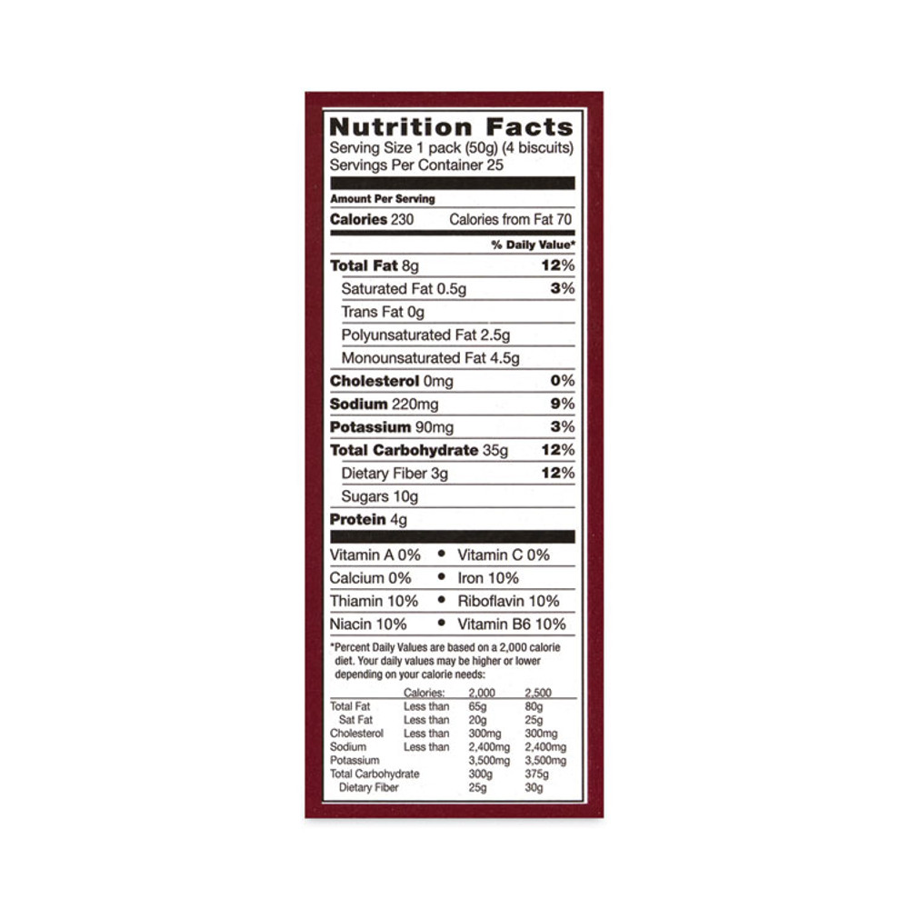 NABISCO FOOD GROUP 22000507 belVita Breakfast Biscuits, Cinnamon Brown Sugar, 1.76 oz Pack, 25 Packs/Carton