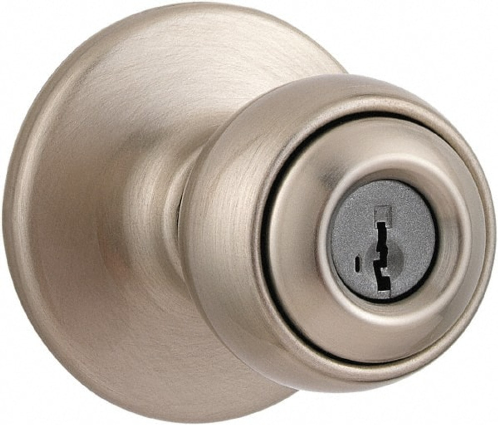 Kwikset 400P 15 SMT 6AL 1 3/8 to 1 3/4 Inch Door Thickness, Tulip Entry Knob Lockset
