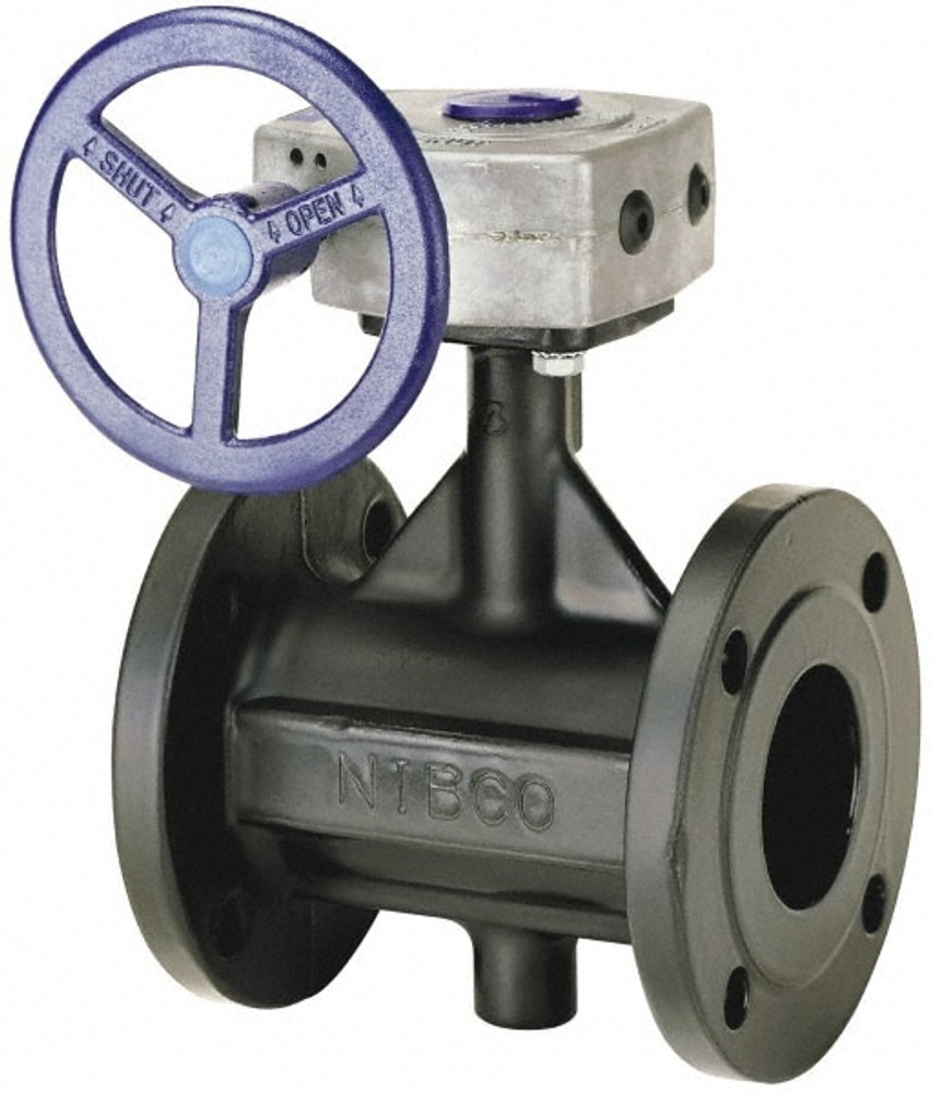 NIBCO NLFR00L Manual Flanged Butterfly Valve: 8" Pipe, Bare Stem Handle