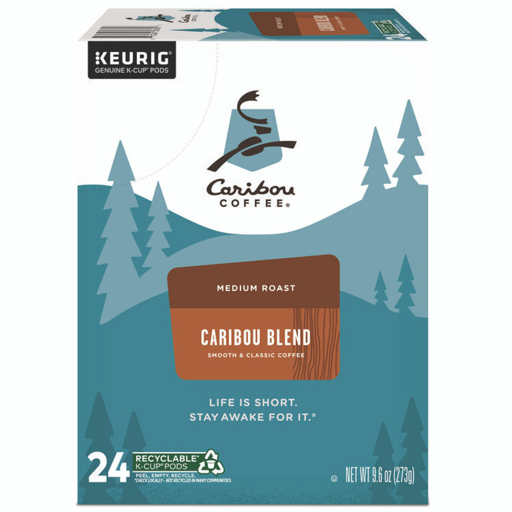 KEURIG DR PEPPER Caribou Coffee® 6992 Caribou Blend Coffee K-Cups, 24/Box