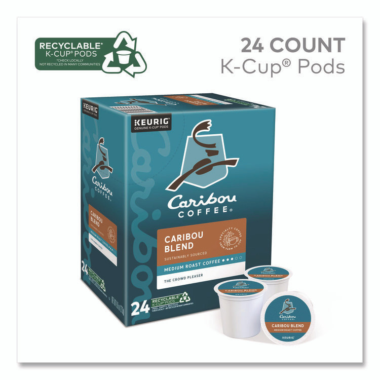 KEURIG DR PEPPER Caribou Coffee® 6992 Caribou Blend Coffee K-Cups, 24/Box