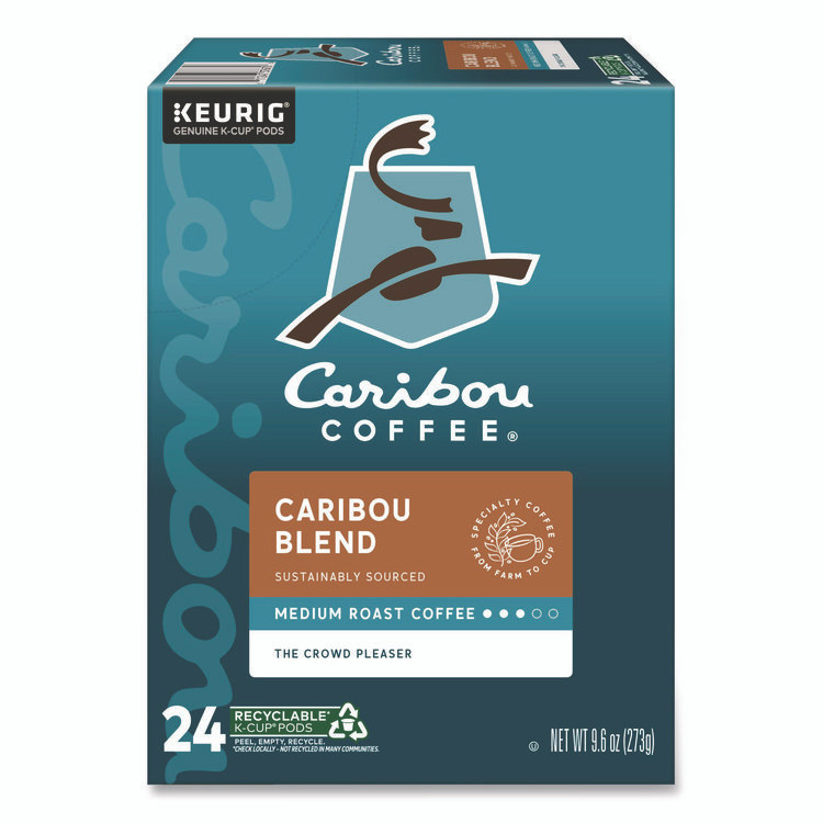KEURIG DR PEPPER Caribou Coffee® 6992 Caribou Blend Coffee K-Cups, 24/Box