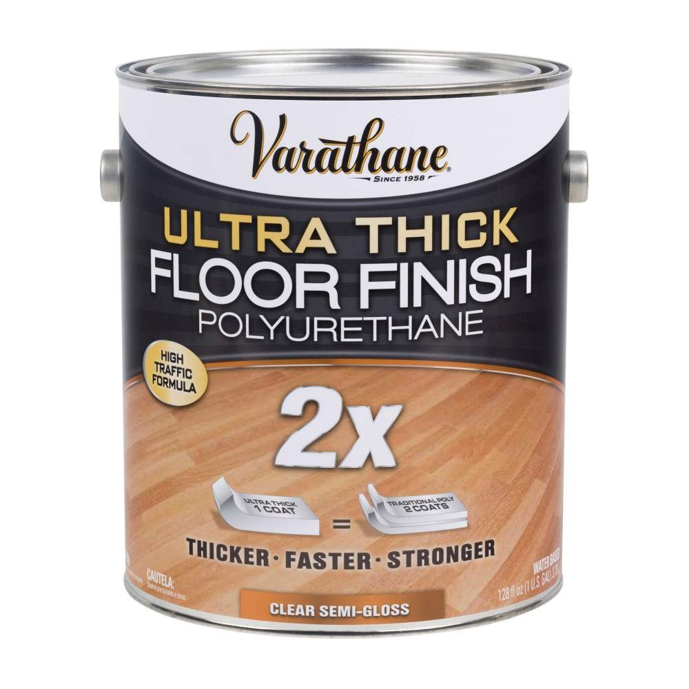 RUST-OLEUM CORPORATION Varathane 298273  Ultra Thick 2X Floor Finish Polyurethane, 1 Gallon, Clear Semi-Gloss, Pack Of 2 Cans