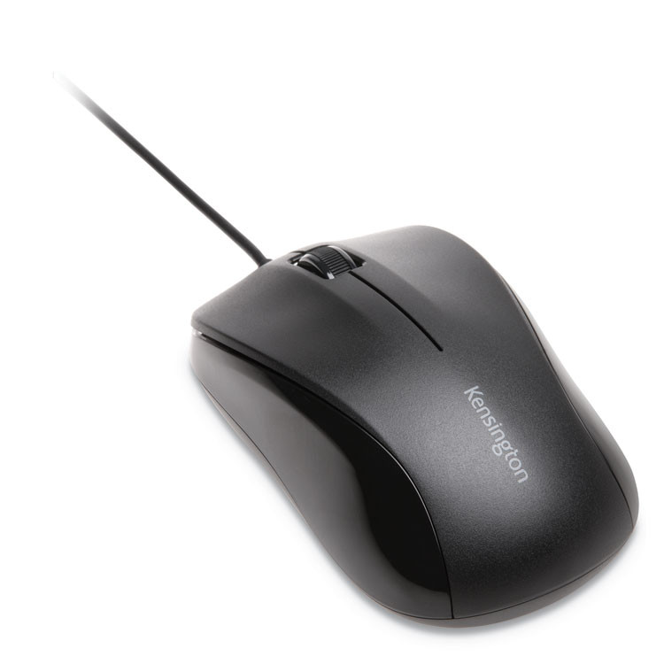 KENSINGTON 72110 Wired USB Mouse for Life, USB 2.0, Left/Right Hand Use, Black