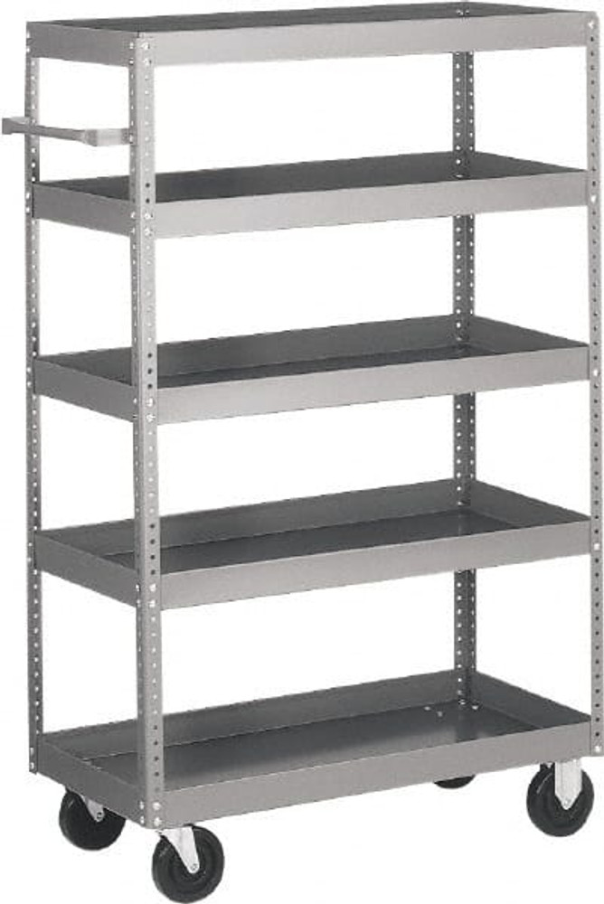 Quantum Storage 2442-5SH Shelf Utility Cart: Steel