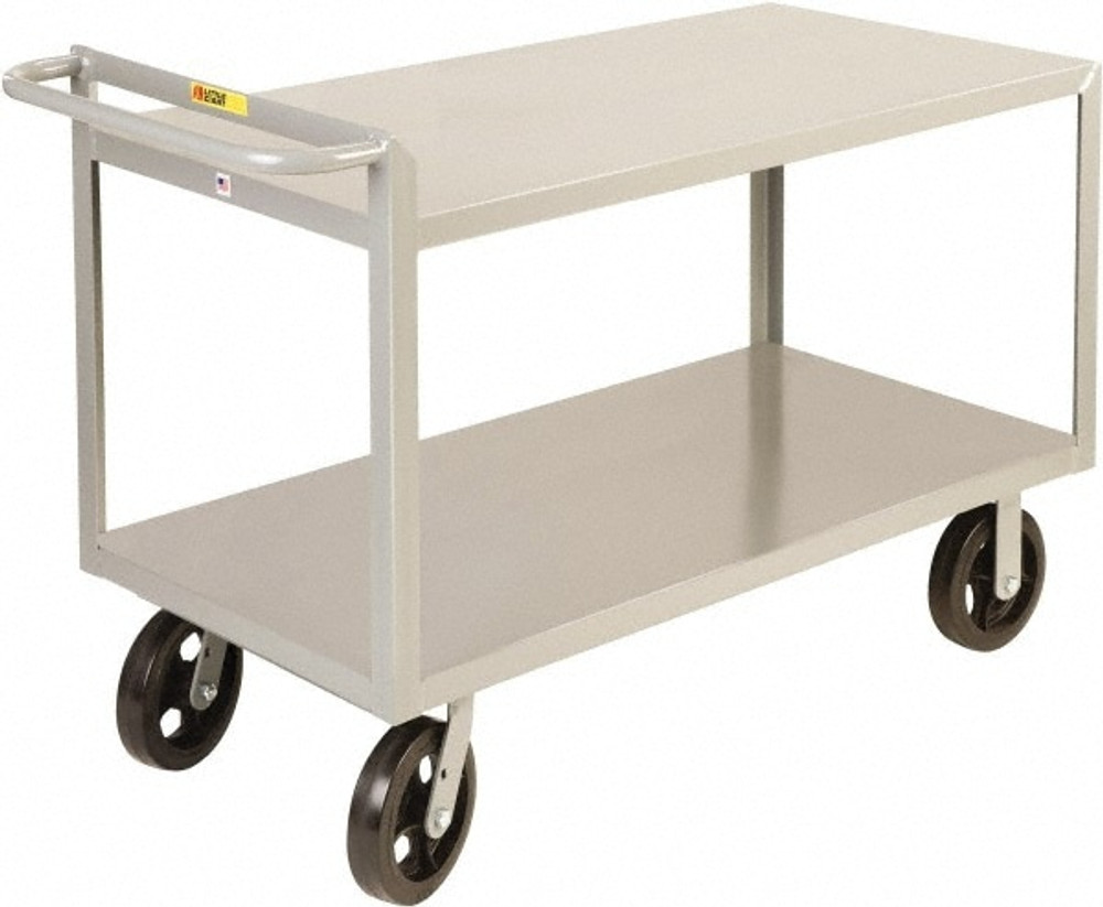 Little Giant. G-2436-6MR Shelf Utility Cart: Steel, Gray