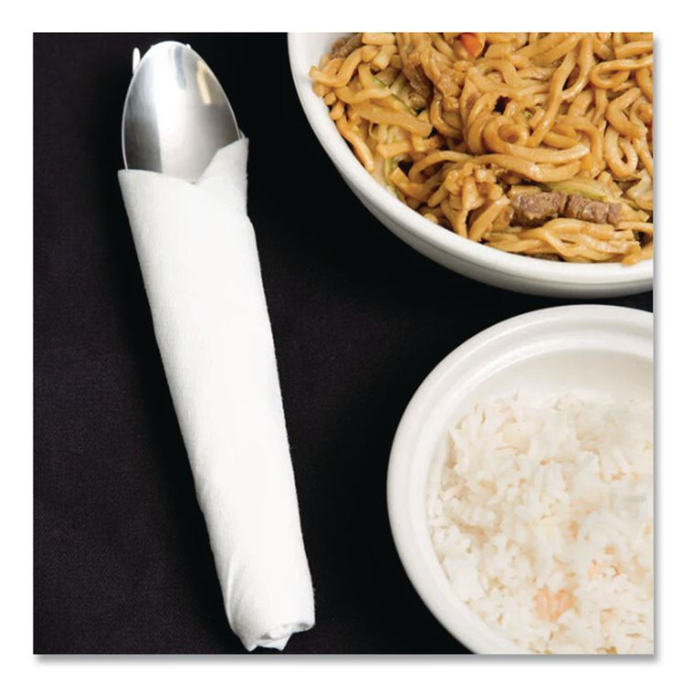 HOSPECO NLRVDFBW TASKBrand TopLine Linen Replacement Napkins, 1-Ply White, 16 x 16, 1,000/Carton