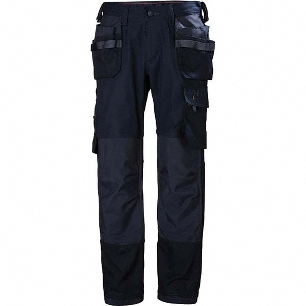 Helly Hansen 77467_590-36/30 Work Pants: General Purpose, Cotton & Polyester, Navy, 36" Waist, 30" Inseam Length