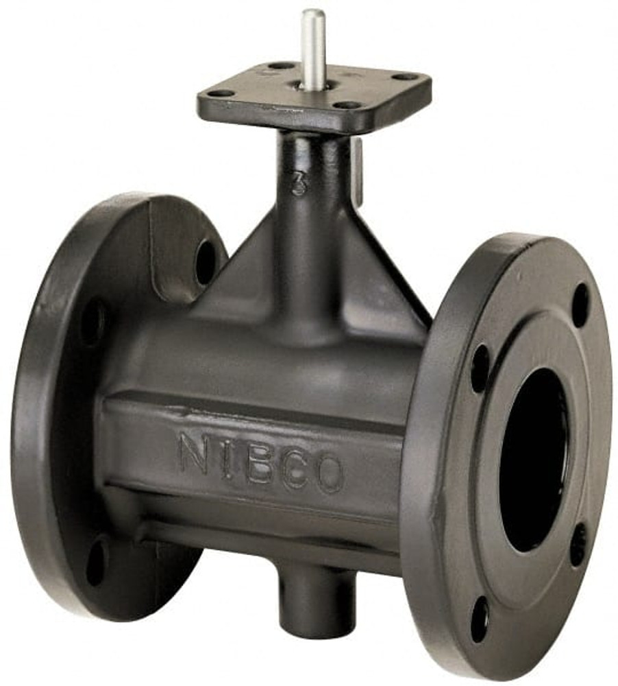 NIBCO NLFR00M Manual Flanged Butterfly Valve: 10" Pipe, Bare Stem Handle