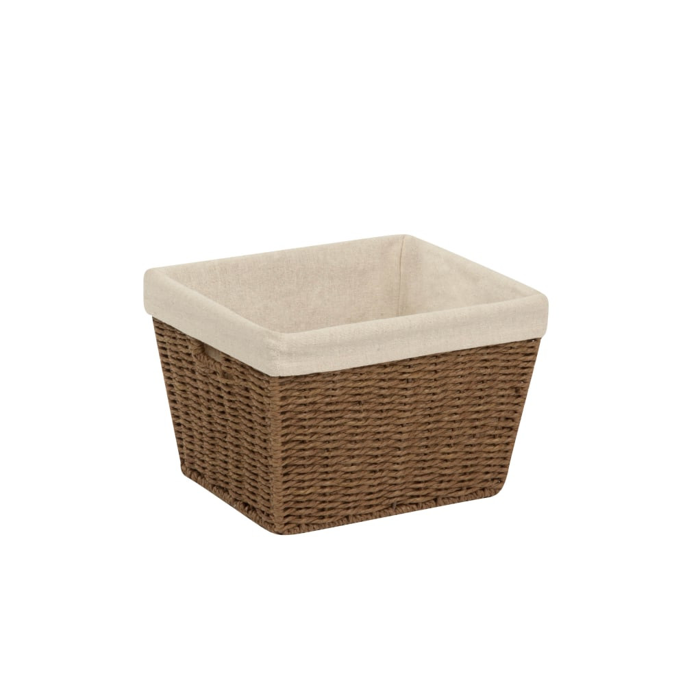 HONEY-CAN-DO INTERNATIONAL, LLC STO-03565 Honey-Can-Do Paper Rope Storage Tote With Liner, Medium Size, Brown