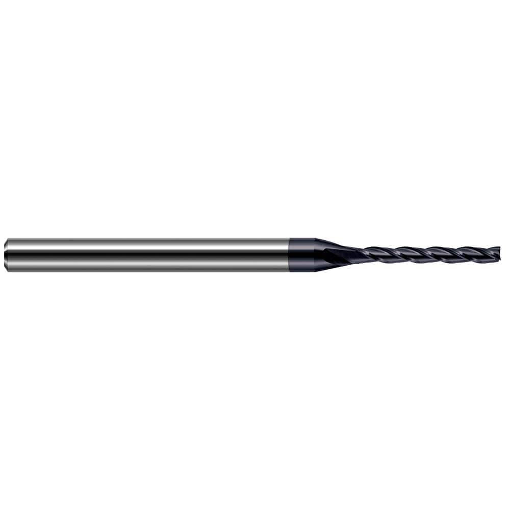 Harvey Tool 12765-C3 Square End Mill: 0.065'' Dia, 1/2'' LOC, 1/8'' Shank Dia, 2-1/2'' OAL, 3 Flutes, Solid Carbide