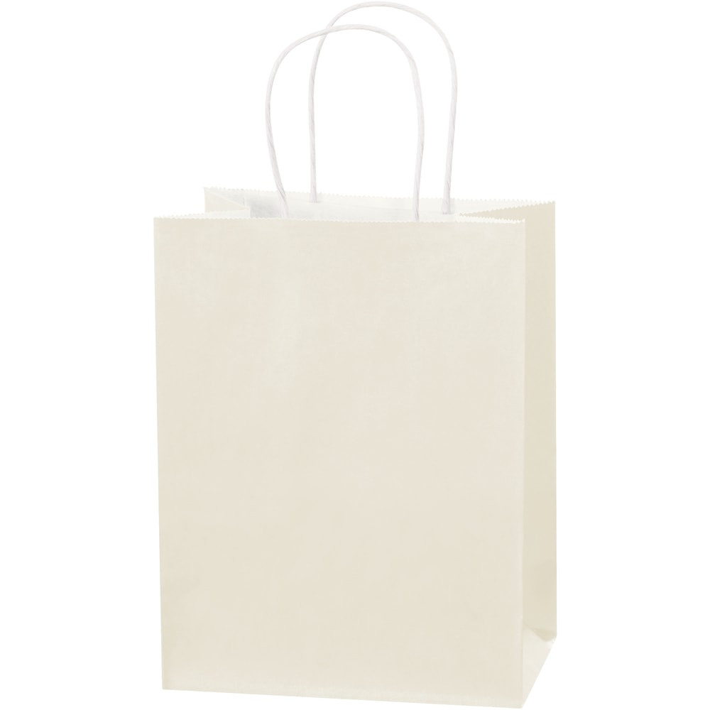 B O X MANAGEMENT, INC. BGS103FV Partners Brand Tinted Paper Shopping Bags, 10 1/4inH x 8inW x 4 1/2inD, French Vanilla, Case Of 250